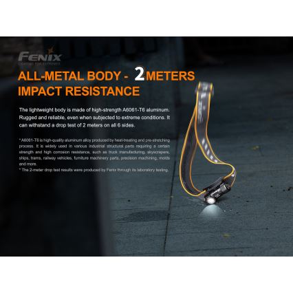 Fenix HM51RV20 - LED Stirnlampe Wiederaufladbar 3xLED/1xCR123A/USB IP68 700 lm 120 h 700 m