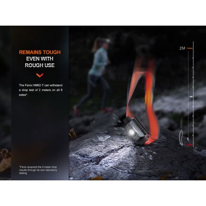 Fenix HM62TMGM - Dimmbare, aufladbare LED-Stirnlampe LED/USB IP68 1200 glänzend 280 h 3400 mAh