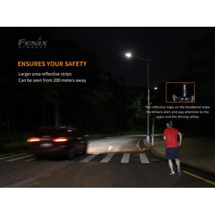 Fenix HM65R - Aufladbare LED-Stirnlampe 2xLED/USB/2xCR123A IP68 1400 glänzend 300 h 3400 mAh