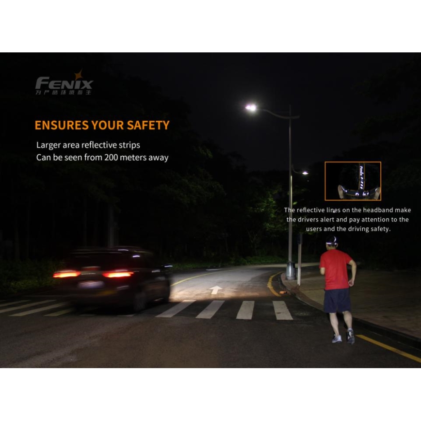 Fenix HM65R - Aufladbare LED-Stirnlampe 2xLED/USB/2xCR123A IP68 1400 glänzend 300 h 3400 mAh