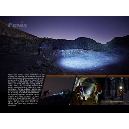 Fenix HM65RTRAIL - LED wiederaufladbare Stirnlampe 2xLED/2xCR123A IP68