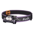 Fenix HM65RTV20PRP - Dimmbare, aufladbare LED-Stirnlampe LED/USB/2xCR123A IP68 1600 lm 300h 3400 mAh schwarz/violett