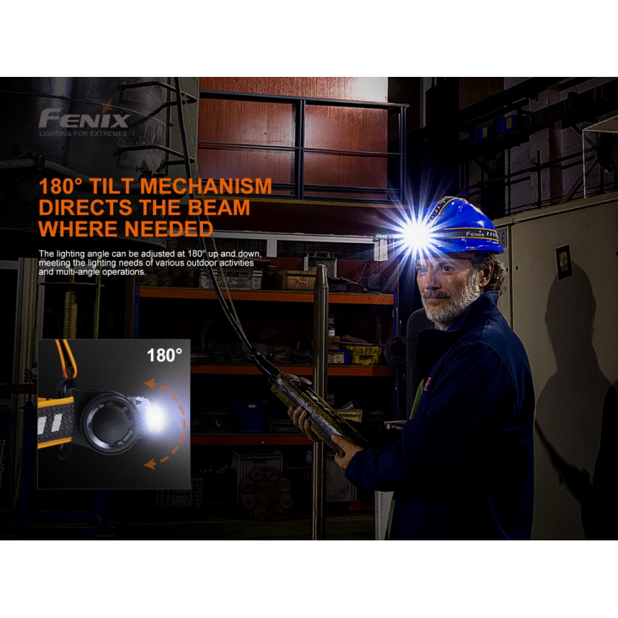 Fenix HM70R - Aufladbare LED-Stirnlampe 4xLED/1x21700 IP68 1600 glänzend 800 h 5000 mAh