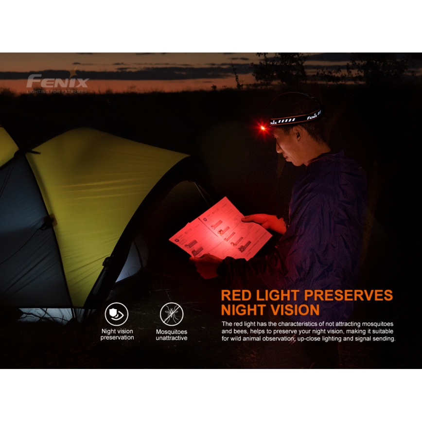 Fenix HM70R - Aufladbare LED-Stirnlampe 4xLED/1x21700 IP68 1600 glänzend 800 h 5000 mAh