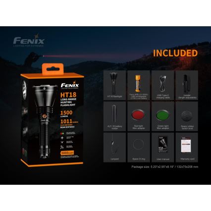 Fenix HT18SFT40 - LED Dimmbar wiederaufladbare Taschenlampe LED/1x21700 IP68 1500 lm 61 h