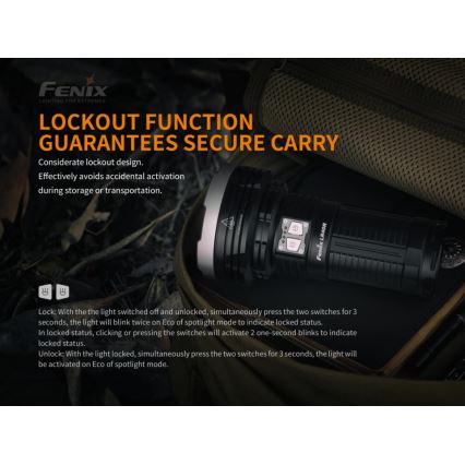 Fenix LR40R - Wiederaufladbare LED-Taschenlampe 19xLED/USB IP68