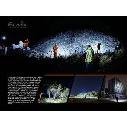 Fenix LR50R - LED Wiederaufladbare Taschenlampe 4xLED/USB IP68