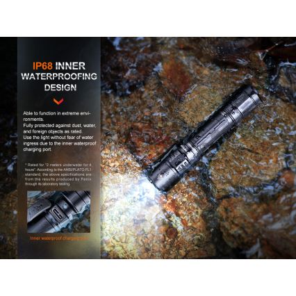 Fenix PD35R - LED Wiederaufladbare Taschenlampe LED/USB/2xCR123A IP68 1700 lm 100 h 3400 mAh