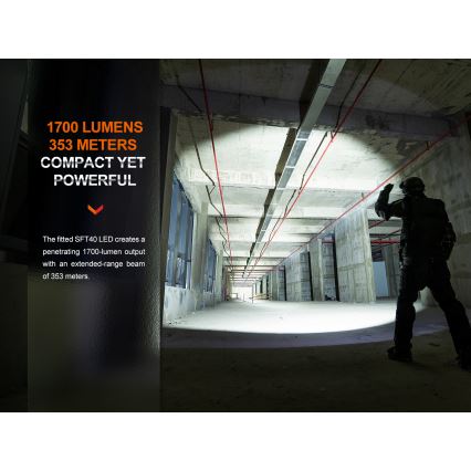 Fenix PD35R - LED Wiederaufladbare Taschenlampe LED/USB/2xCR123A IP68 1700 lm 100 h 3400 mAh