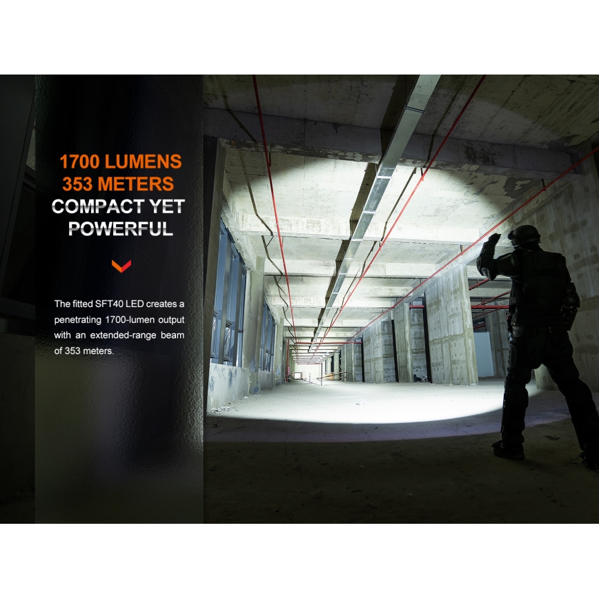 Fenix PD35R - LED Wiederaufladbare Taschenlampe LED/USB/2xCR123A IP68 1700 lm 100 h 3400 mAh