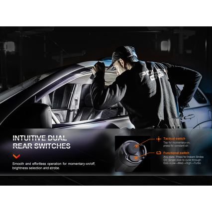 Fenix PD35R - LED Wiederaufladbare Taschenlampe LED/USB/2xCR123A IP68 1700 lm 100 h 3400 mAh