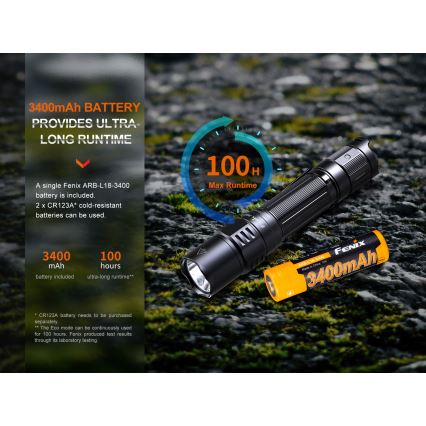 Fenix PD35R - LED Wiederaufladbare Taschenlampe LED/USB/2xCR123A IP68 1700 lm 100 h 3400 mAh