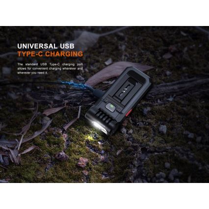 Fenix SW05RREDBLC - Dimmbare, aufladbare LED-Taschenlampe LED/USB IPX6 150 lm 49 h 700 mAh schwarz
