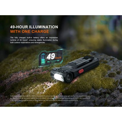 Fenix SW05RREDBLC - Dimmbare, aufladbare LED-Taschenlampe LED/USB IPX6 150 lm 49 h 700 mAh schwarz