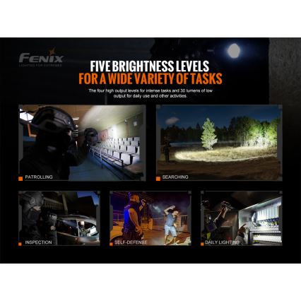 Fenix TK20RV20 - Taktische wiederaufladbare LED-Taschenlampe LED/USB IP68 3000 lm 48 Std