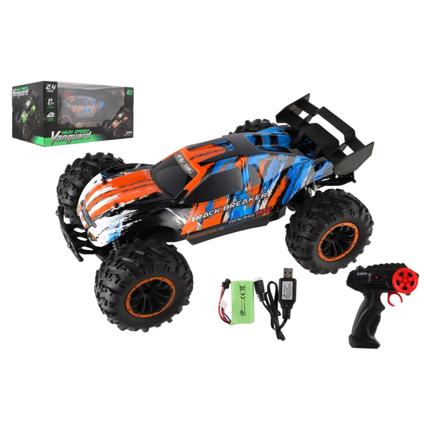 Ferngesteuerter RC-Buggy 7,4V/500 mAh, blau/orange