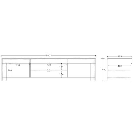Fernsehtisch FINERA weiß