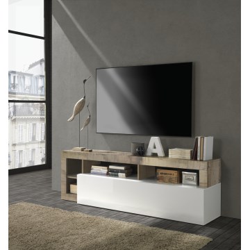 Fernsehtisch LENOR Weiß/Braun