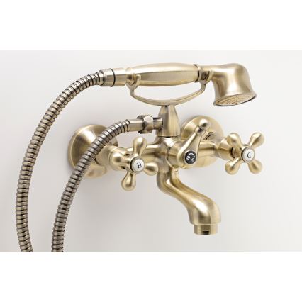 FERRO - Badewannenset mit Armatur ANTICA RETRO Bronze