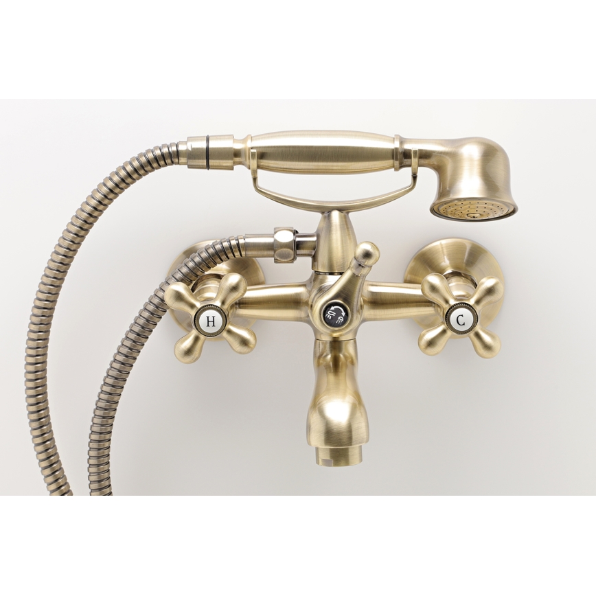 FERRO - Badewannenset mit Armatur ANTICA RETRO Bronze