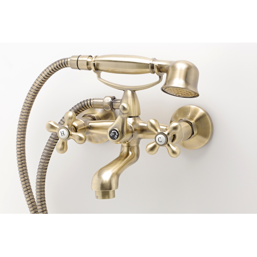 FERRO - Badewannenset mit Armatur ANTICA RETRO Bronze