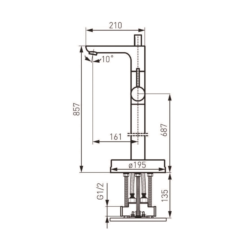FERRO - Freistehendes Badewannenset mit Mischbatterie FIESTA, glänzender Chrom