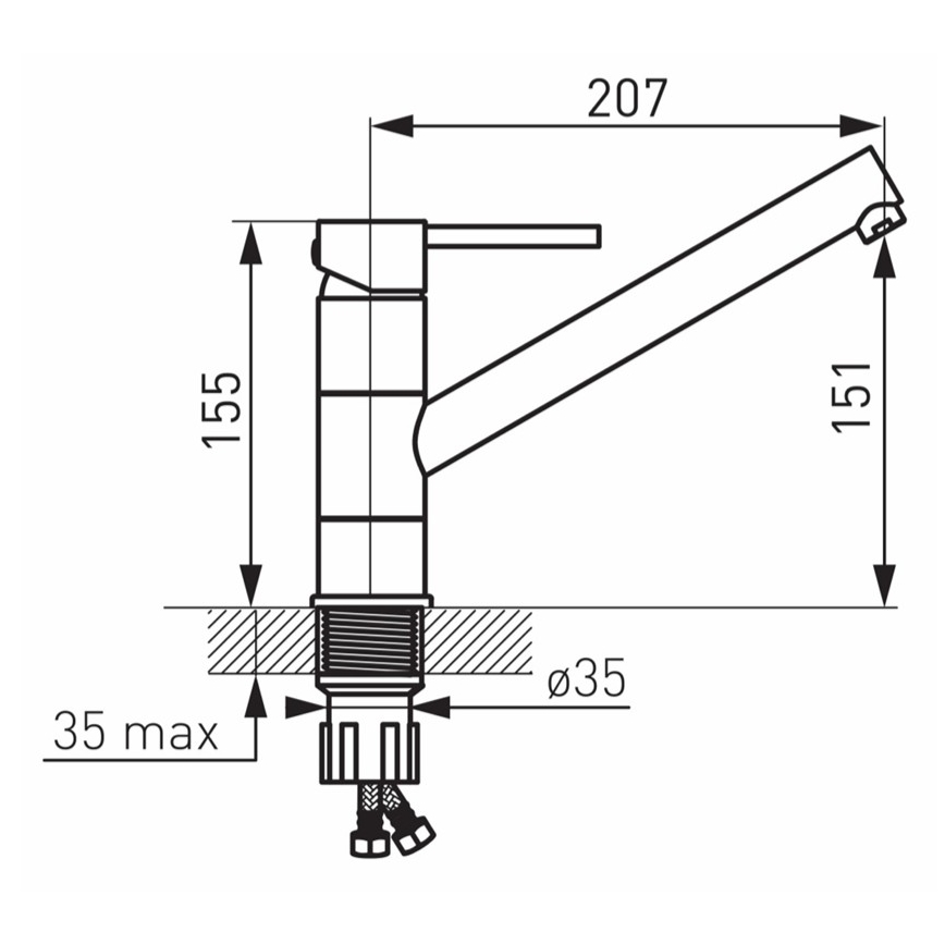 FERRO - Spültischarmatur FIESTA, Hochglanz-Chrom