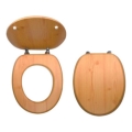 FERRO - Toilettensitz aus MDF mit Kieferndekor
