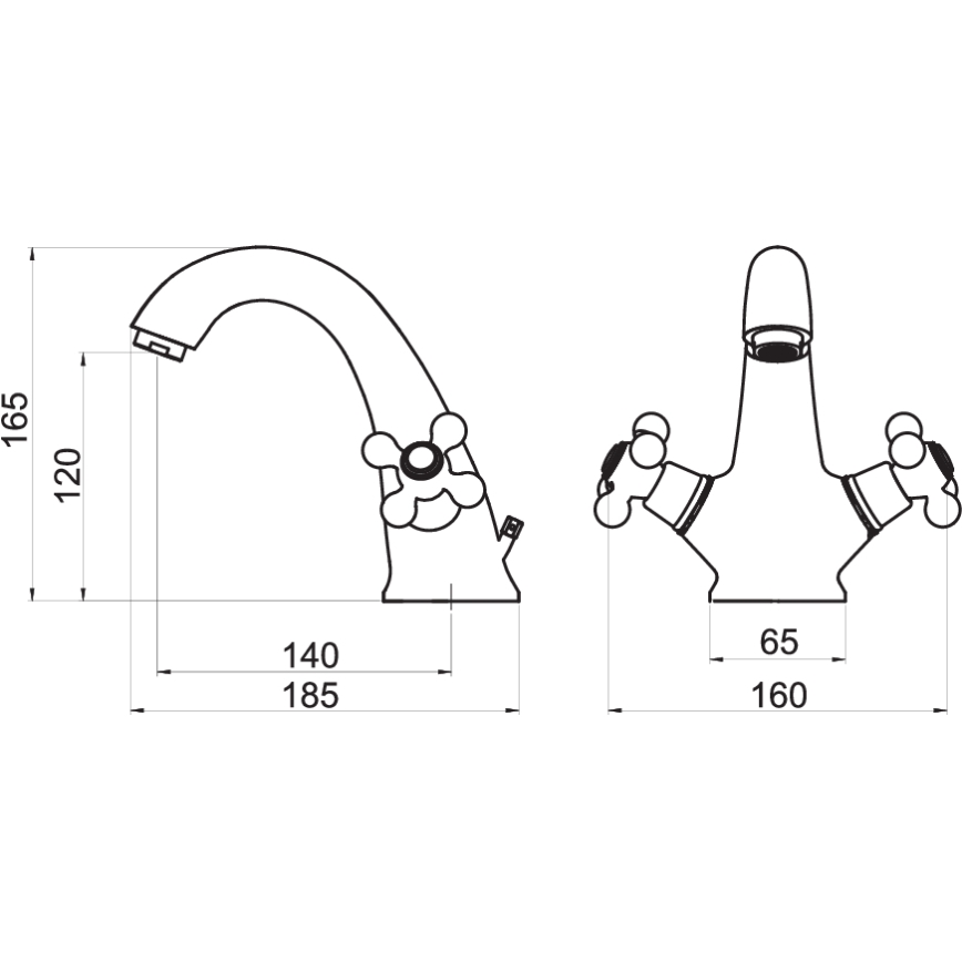 FERRO - Waschtischarmatur ANTICA Bronze