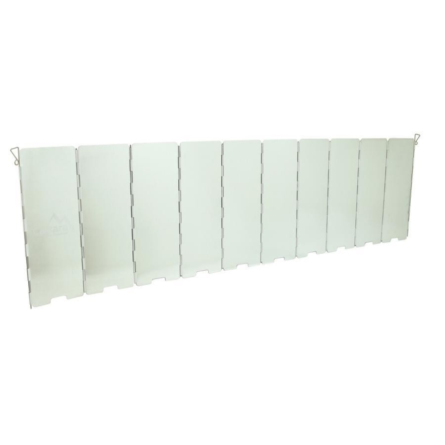 Feuerstellen-Windschutz 24x83cm matt Chrom