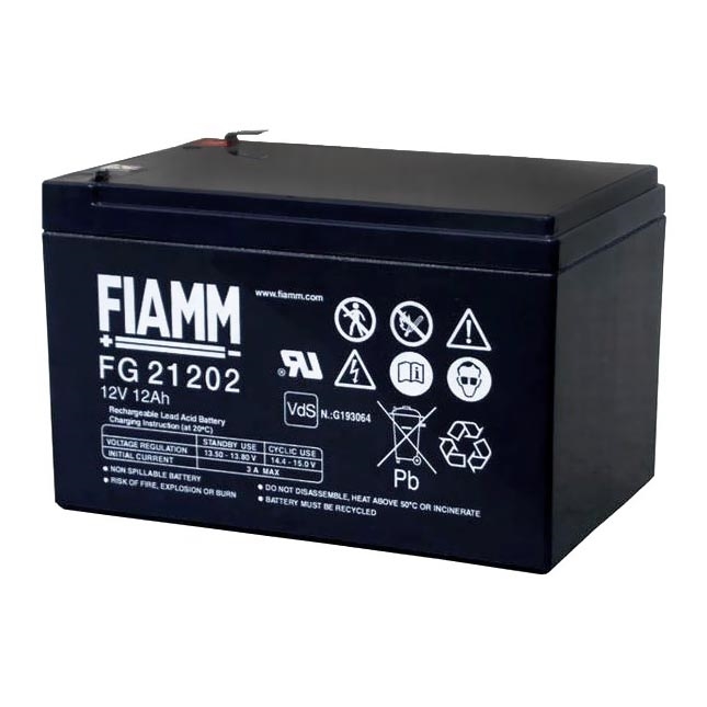 Fiamm FG21202 - Bleiakkumulator 12V/12Ah/faston 6,3mm