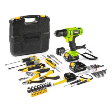 Fieldmann - Akku-Bohrschrauber mit Zubehör, 12 V, 1300 mAh