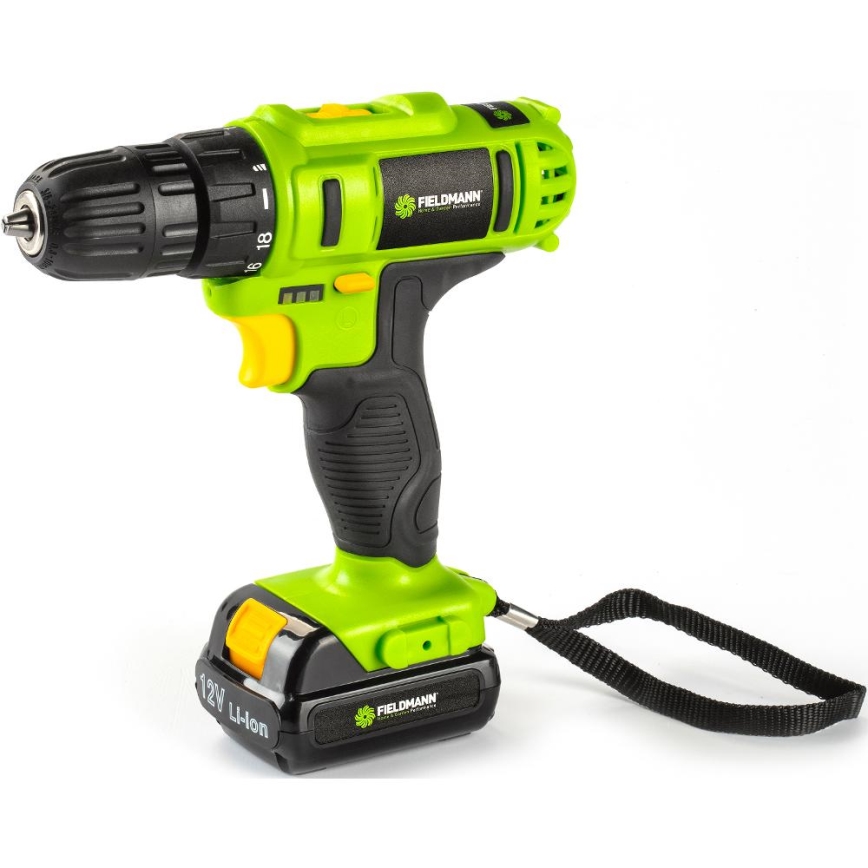 Fieldmann - Akku-Bohrschrauber mit Zubehör, 12 V, 1300 mAh