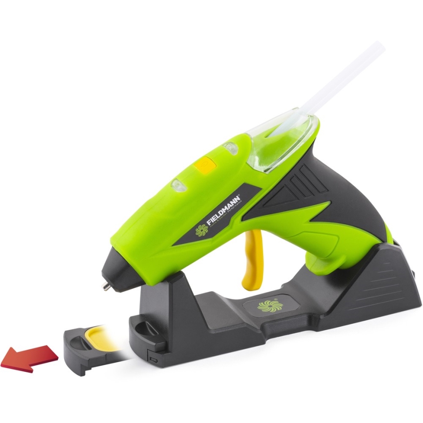 Fieldmann - Akku-Heißklebepistole 4V 1500 mAh grün