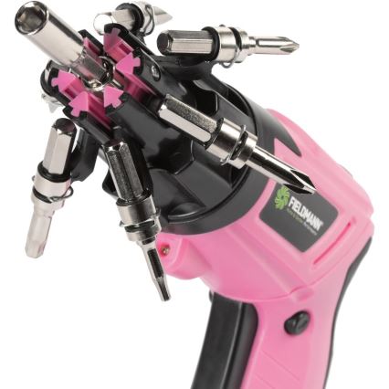 Fieldmann - Akkuschrauber 3,6V 1300 mAh rosa