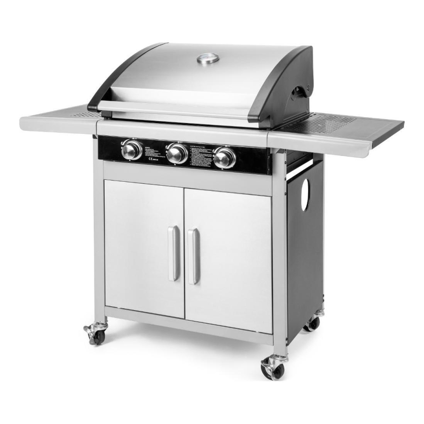 Fieldmann - Gasgrill 3x Brenner matt Chrom