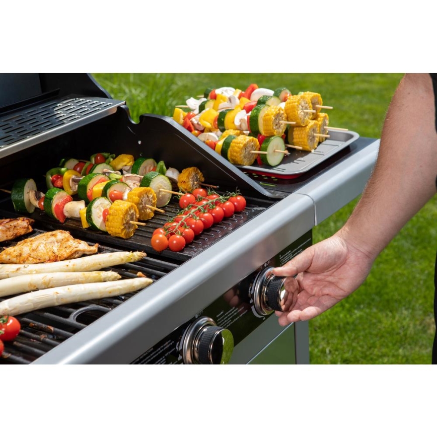 Fieldmann - Gasgrill 3x Brenner matt Chrom