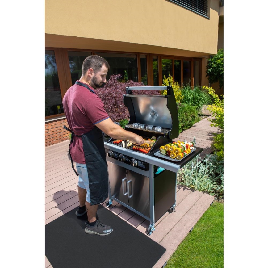 Fieldmann - Gasgrill 3x Brenner matt Chrom