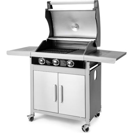 Fieldmann - Gasgrill 3x Brenner matt Chrom