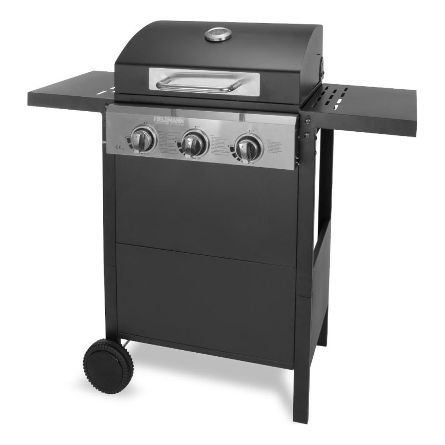 Fieldmann - Gasgrill 3x Brenner schwarz