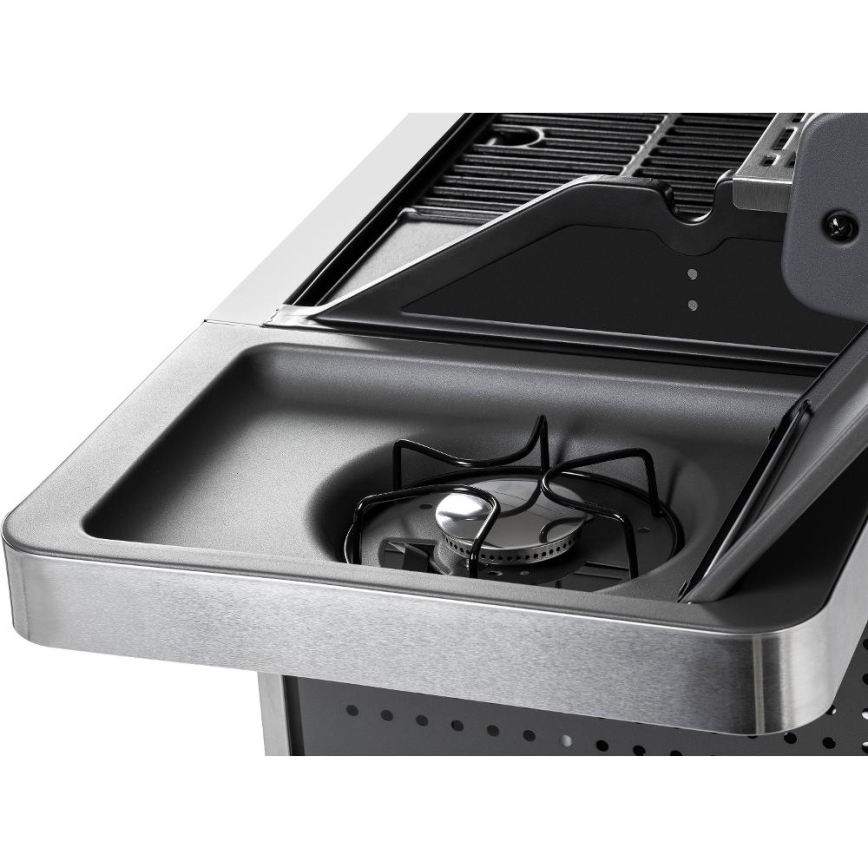 Fieldmann - Gasgrill mit 5 Brennern, matt verchromt