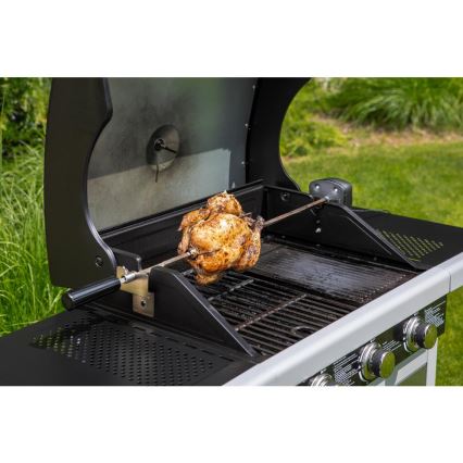 Fieldmann - Grillspieß mit Motor 230 V, Edelstahl