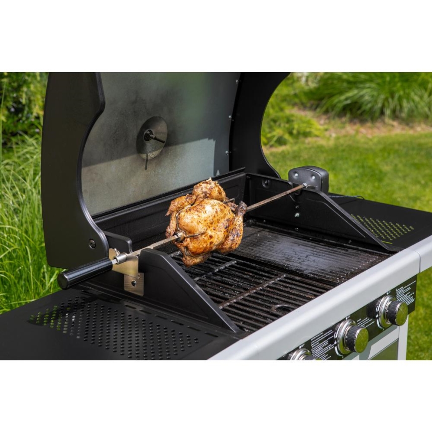 Fieldmann - Grillspieß mit Motor 230 V, Edelstahl