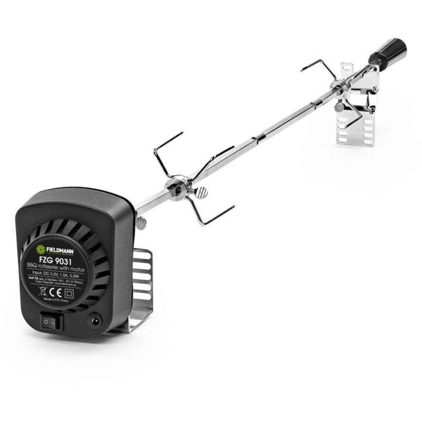 Fieldmann - Grillspieß mit Motor 230 V, Edelstahl
