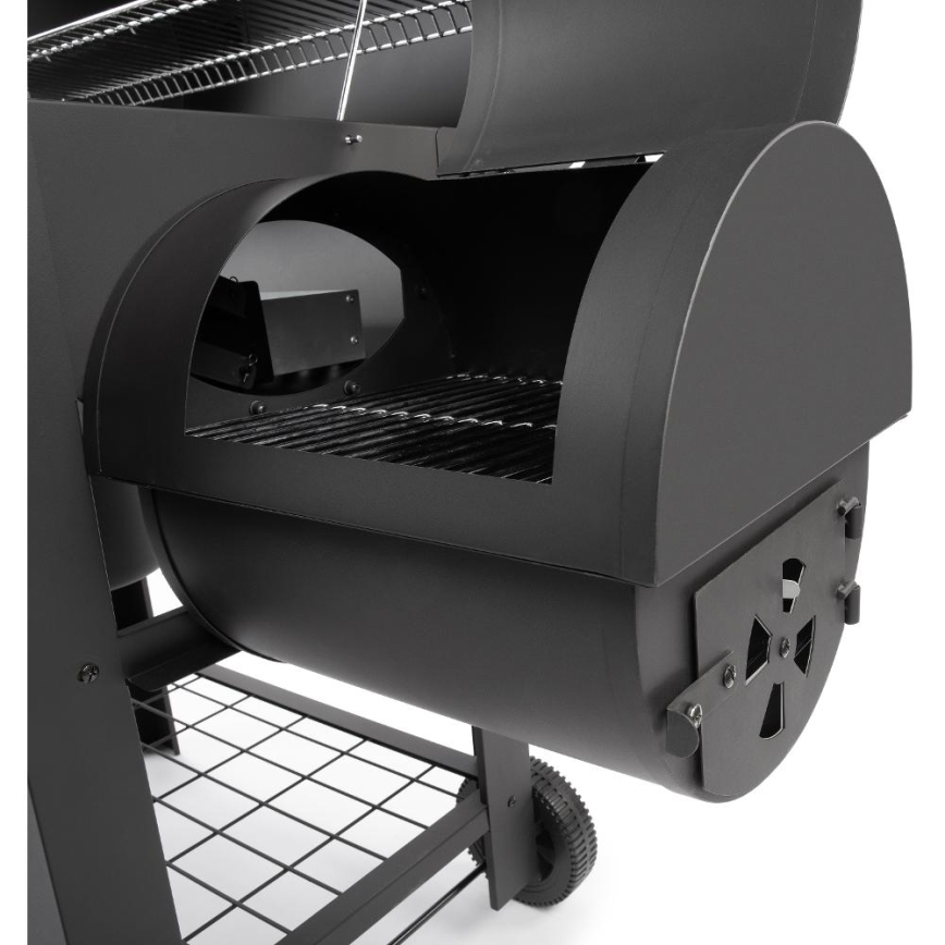 Fieldmann - Holzkohlegrill mit Smoker schwarz