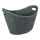 Filz-Holzkorb mit Griffen 54x40 cm grau