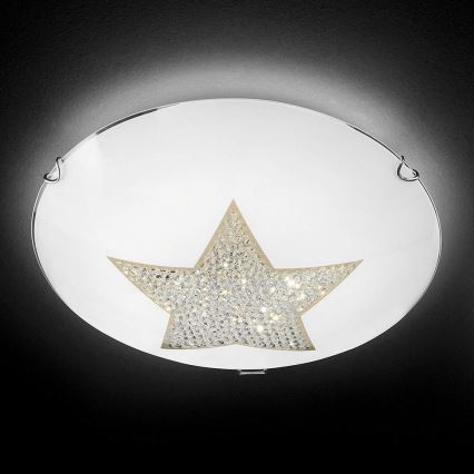 Fischer & Honsel 22362 - LED Kristall-Deckenleuchte STAR LED/24W/230V