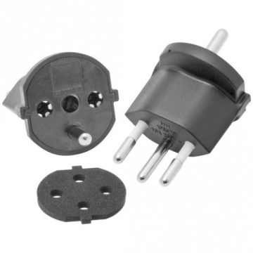 Fixe Steckdose für die Schweiz SCHUKO/J 230V IP44 schwarz