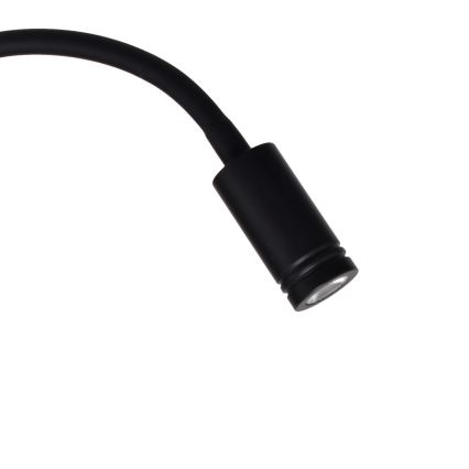 Flexible, kleine LED-Wandleuchte BASE 1xLED/8W+1xLED/2W/230V schwarz/silbern