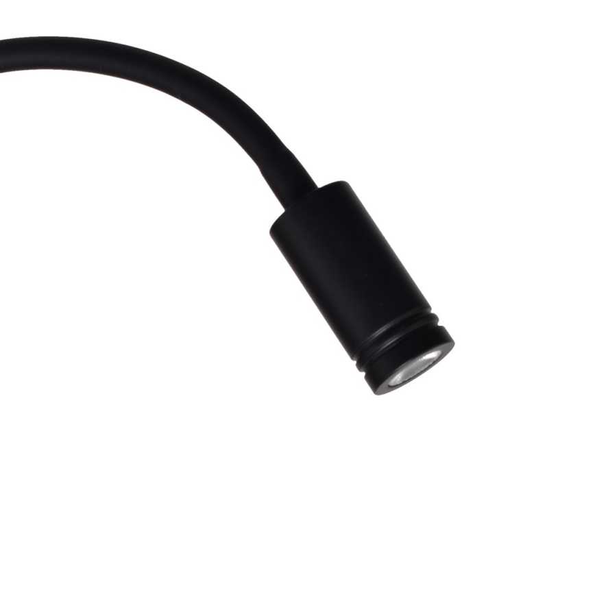 Flexible, kleine LED-Wandleuchte BASE 1xLED/8W+1xLED/2W/230V schwarz/silbern